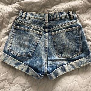 High waisted jean shorts